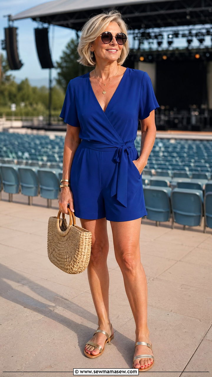 Romper summer outfit for women over 50 - 35 What to wear in summer for women over 50