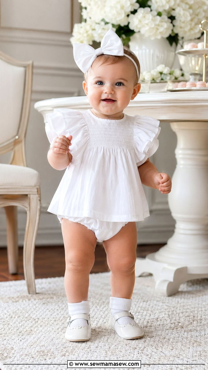 Ruffle Top and Bloomers Outfit - 30 Baby girl outfit ideas