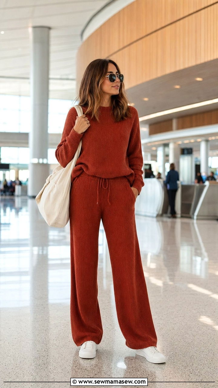 Rust Knit Co ord Set Outfit - 35 Rust outfit ideas