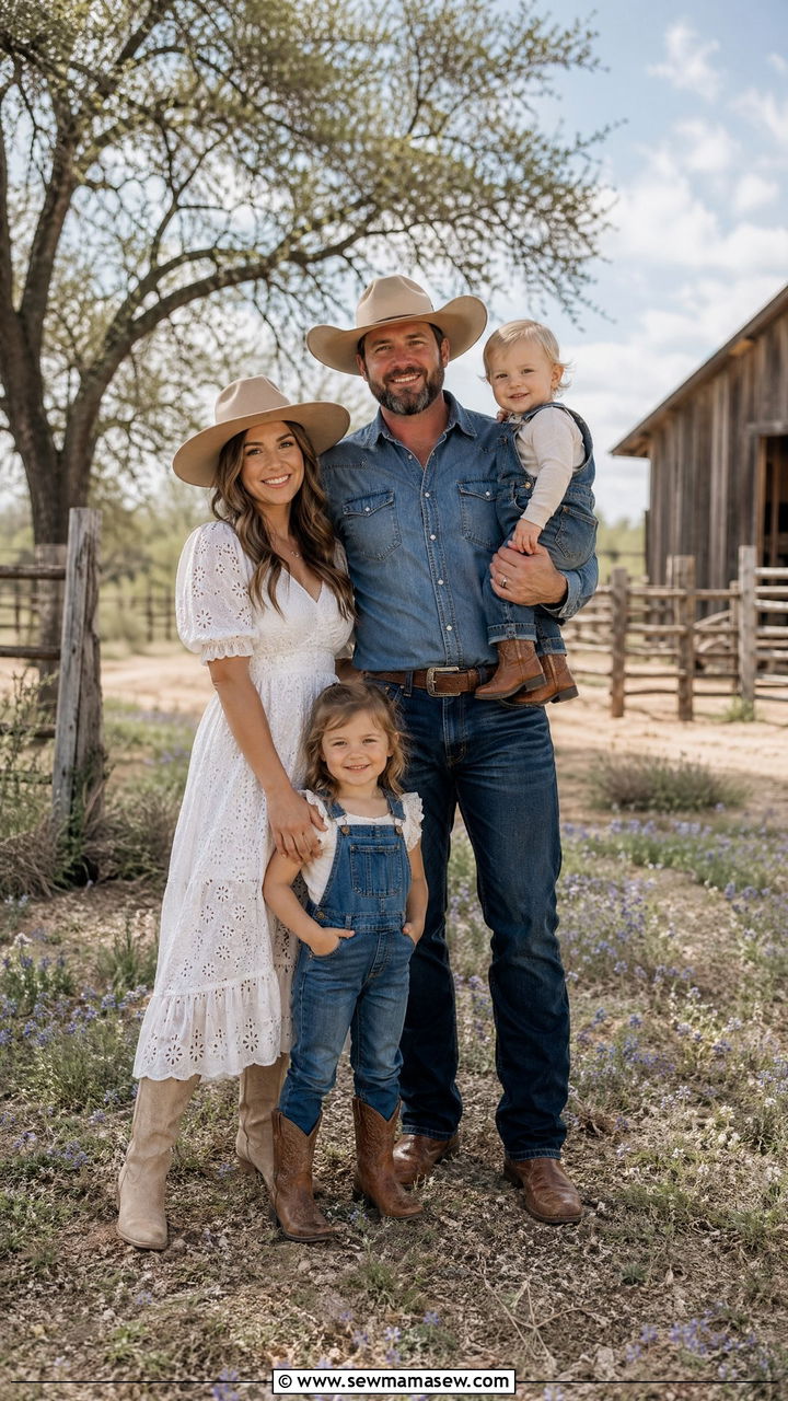 Rustic Ranch Style Family Picture Outfits - 35 spring family photo outfit ideas