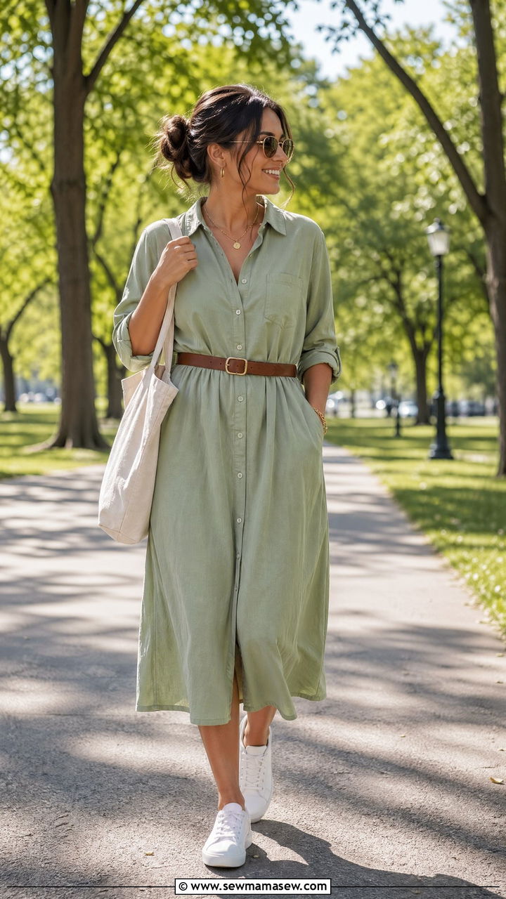 Sage Green Dress Outfit - 35 Spring outfits in pastel