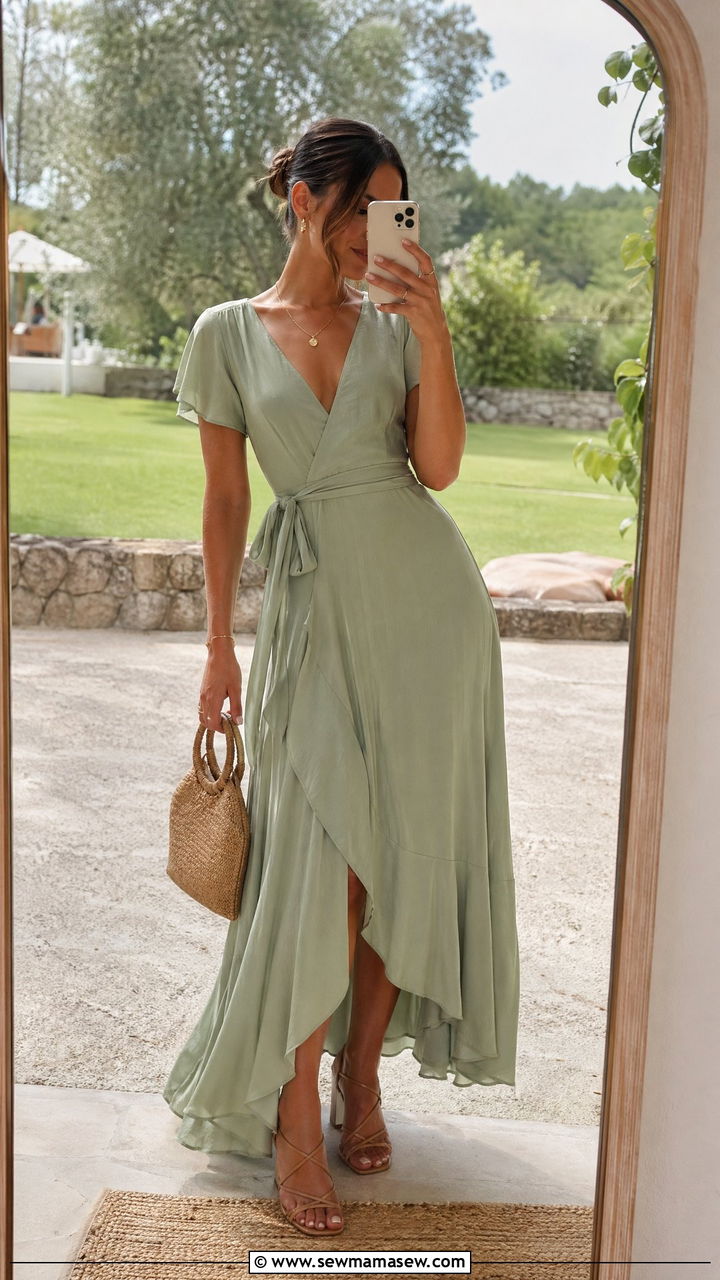 Sage Green Dress Summer Wedding Guest - 35 Summer wedding guest outfits