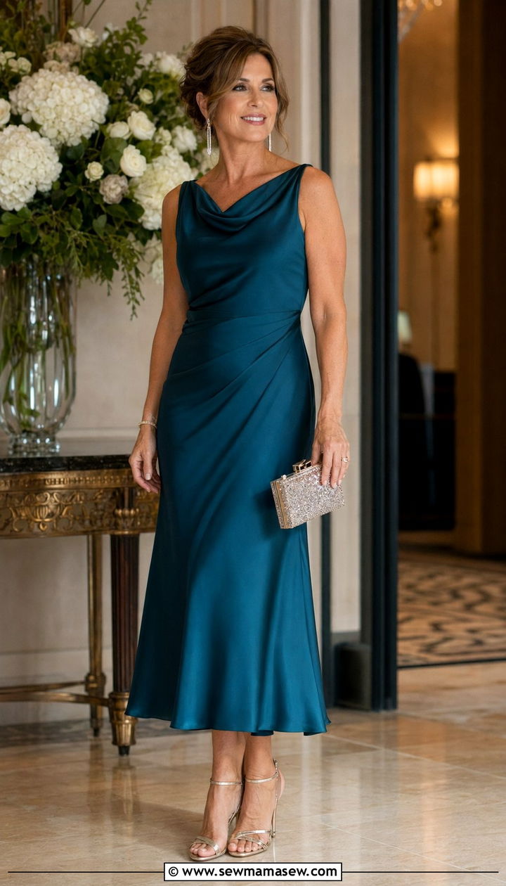 Satin Dress for Wedding Guest Mom - 30 wedding guest outfits for moms