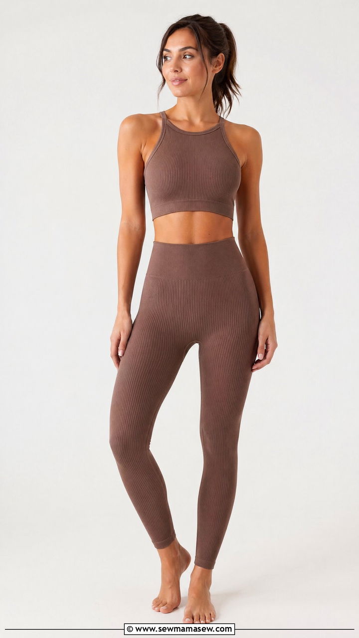 Seamless Ribbed Yoga Set - 35 Yoga instructor outfit ideas