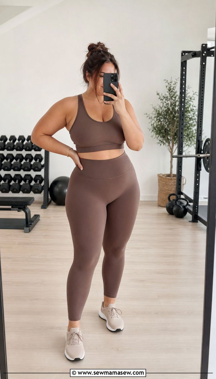 Seamless Workout Set - 35 Plus size workout outfits
