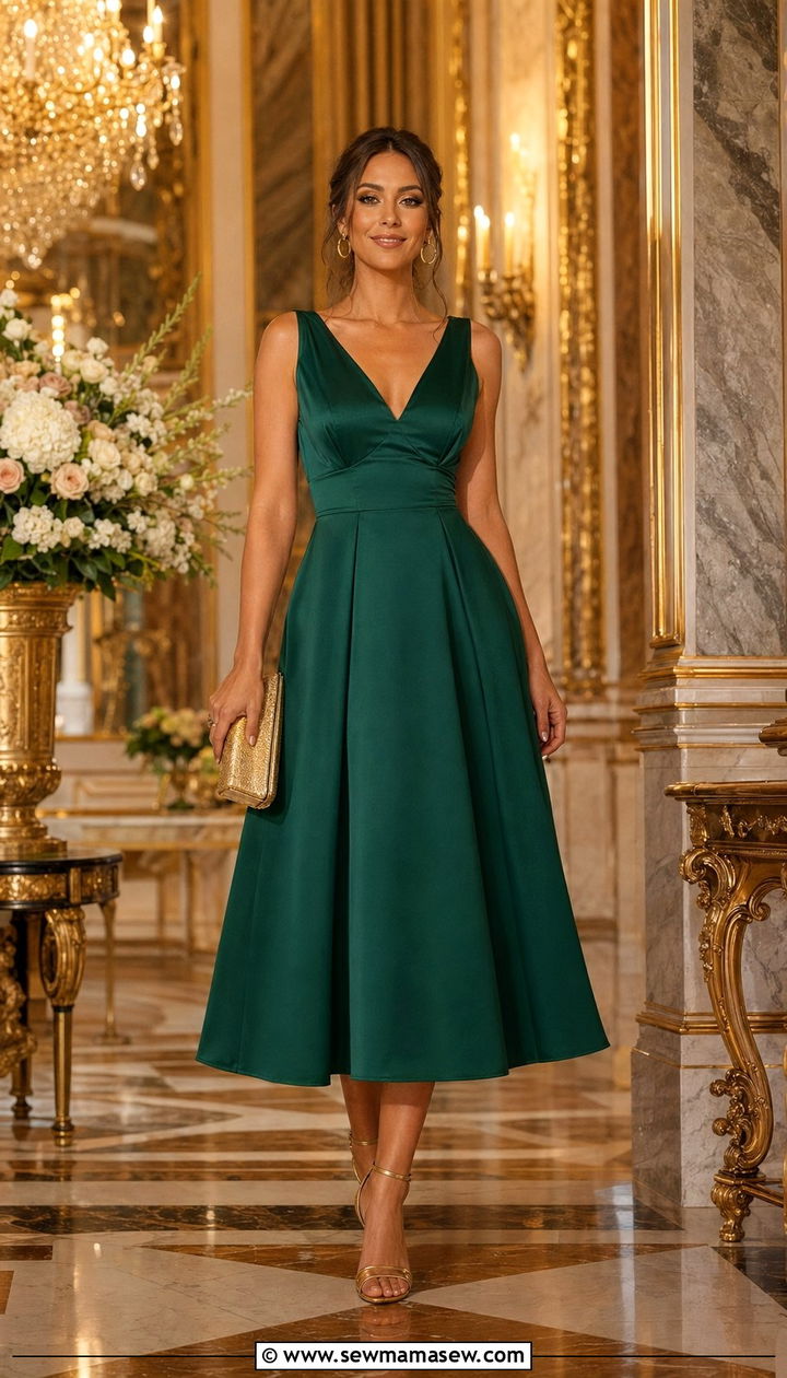Semi Formal Wedding Guest Emerald Green Dress - 35 Semi formal wedding guest outfit ideas
