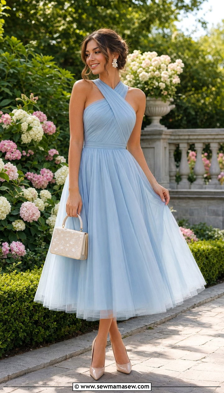 Semi Formal Wedding Guest Pastel Dress - 35 Semi formal wedding guest outfit ideas