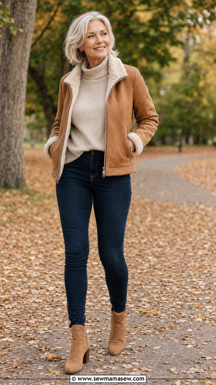 Shearling Jacket for Women Over 60 - 30 Best jackets for women over 60