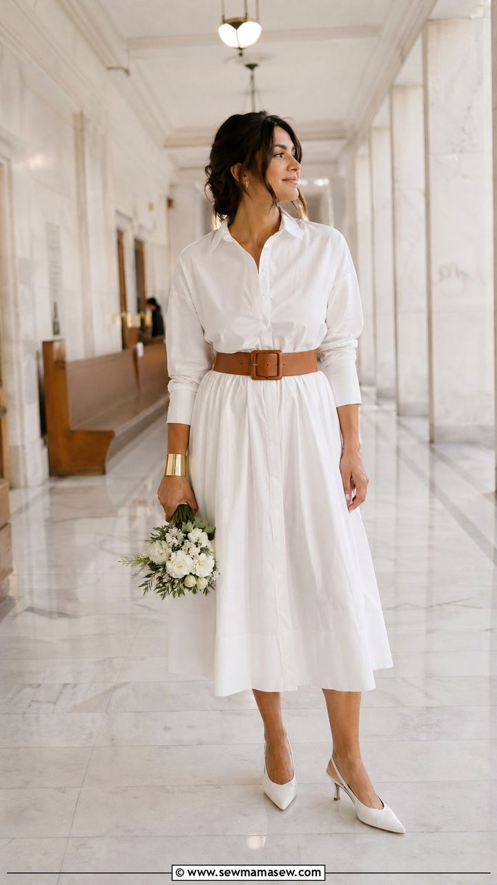 Shirt Dress Courthouse Wedding - 35 Courthouse wedding outfits