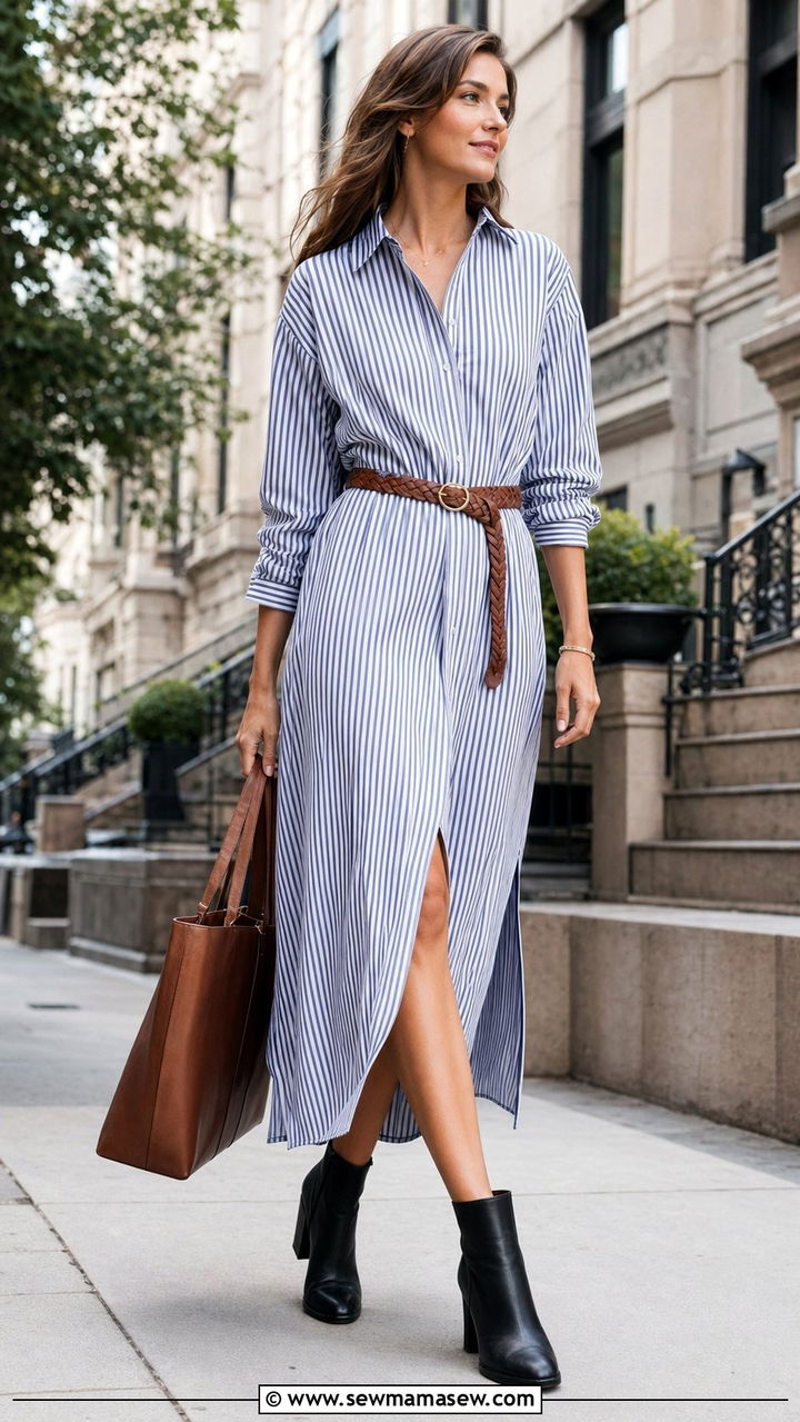 Shirt Dress With Ankle Boots - 30 Best dresses for tall women