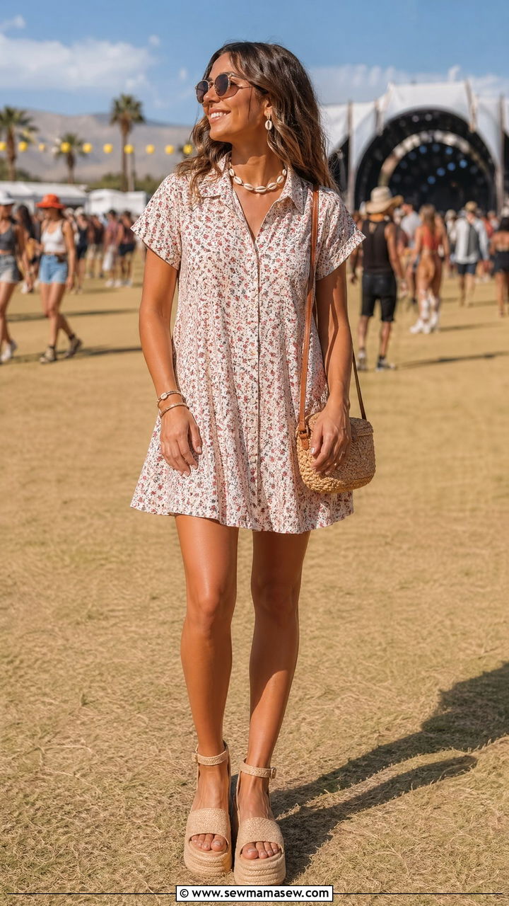 Short Sleeve Shirt Dress Summer Outfit - 35 Summer outfits with shirt dresses