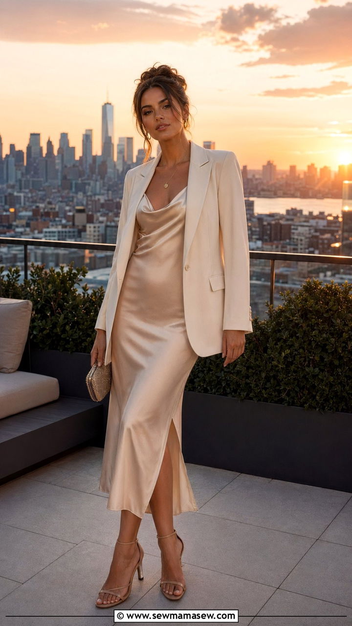 Silk Slip Dress Outfit - 35 Old money wardrobe essentials