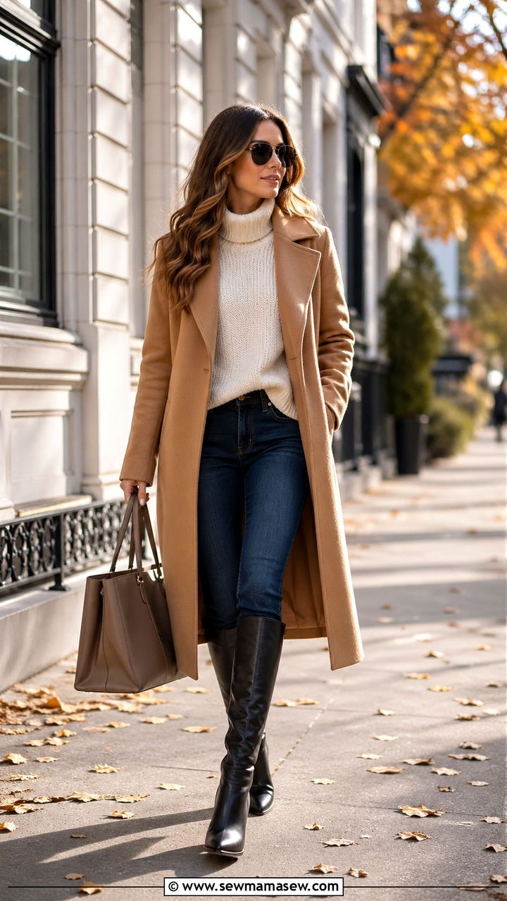 Skinny jeans with knee high boots outfit - 30 Skinny jeans outfit ideas with boots