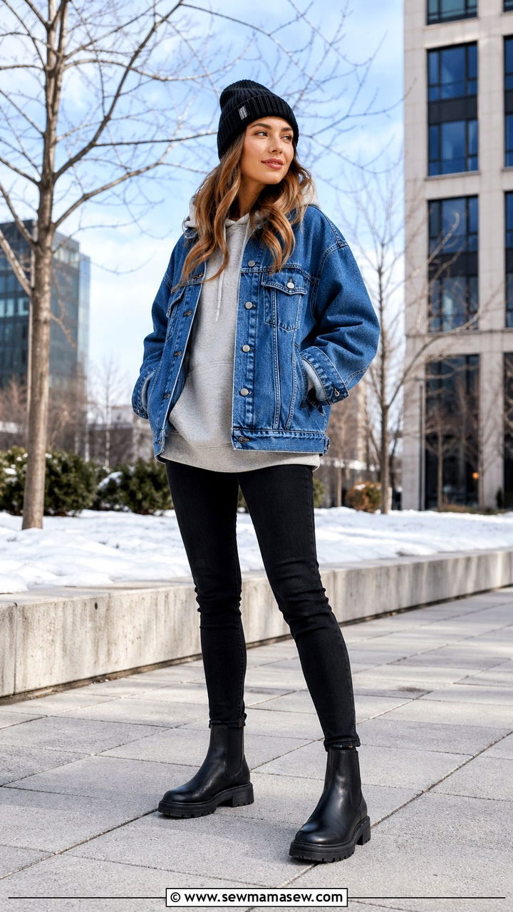 Skinny jeans with lug sole boots outfit - 30 Skinny jeans outfit ideas with boots