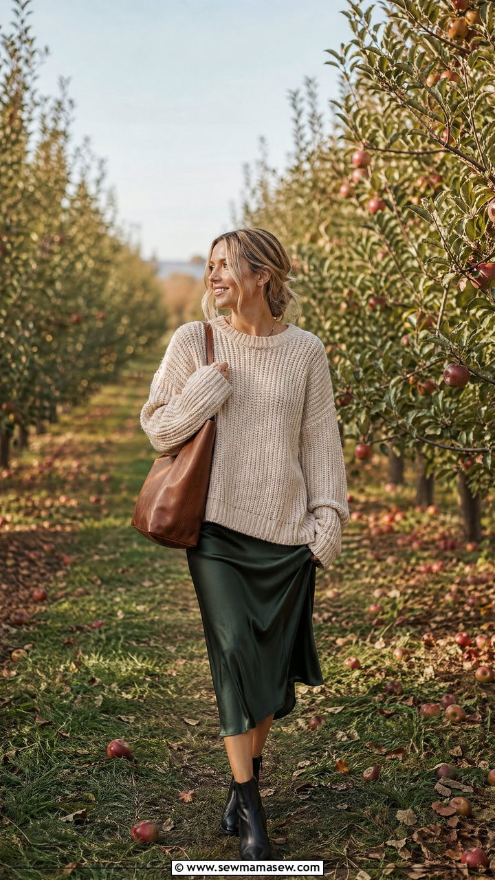 Slip Dress With Chunky Knit - 35 casual slip dress outfits