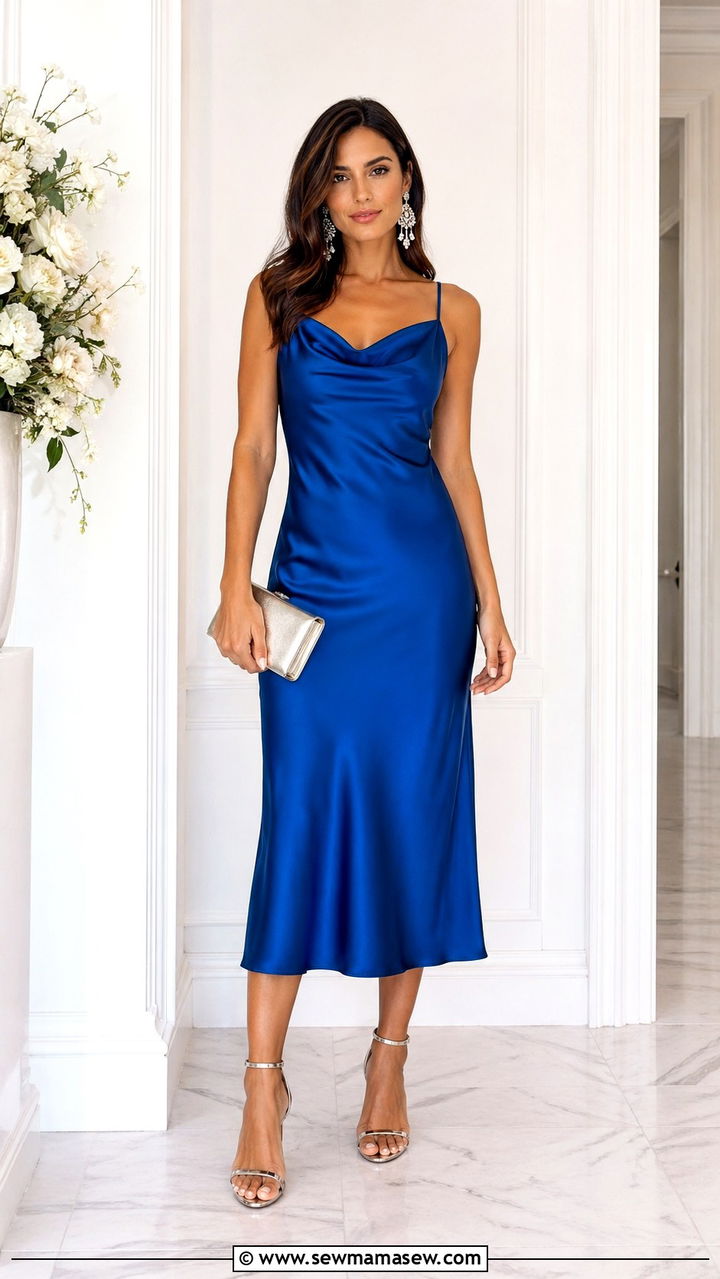 Slip Dress With Strappy Heels - 30 slip dress outfits for women
