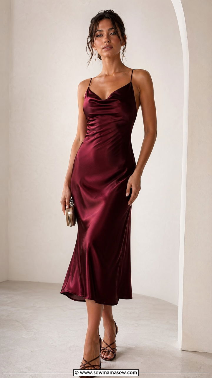 Slip Dress With Strappy Sandals - 35 slip dress outfit ideas for women