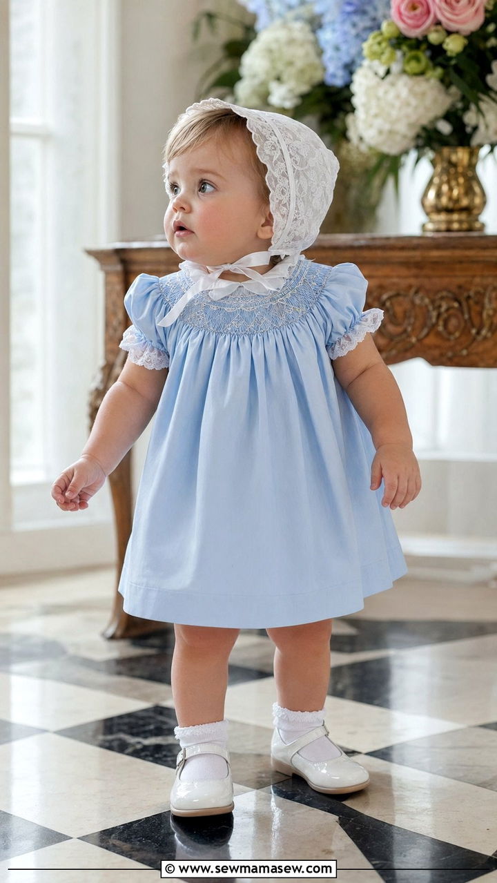 Smocked Bishop Dress Outfit - 30 Baby girl outfit ideas