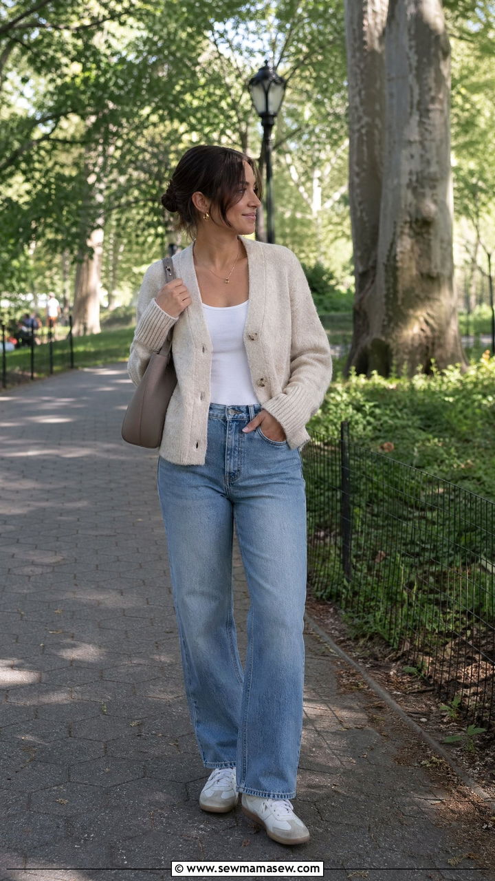 Soft Cardigan and Jeans Outfit Spring - 35 spring minimalist outfits