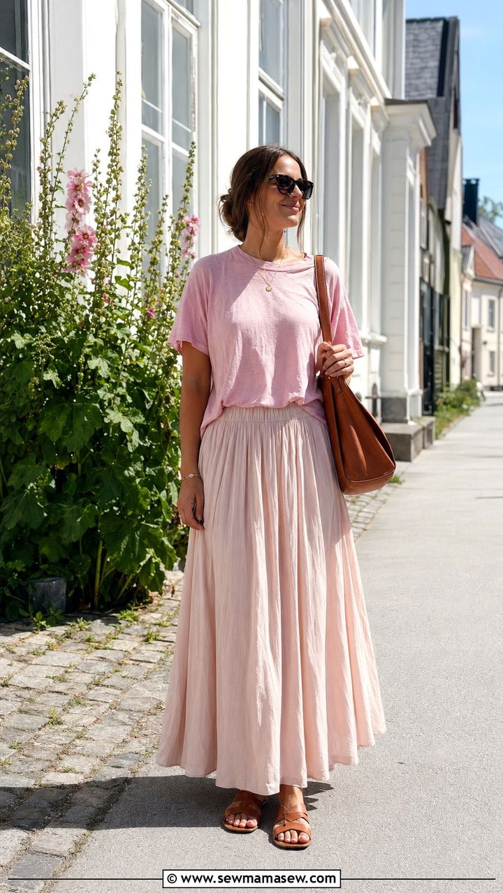 Soft Pink Monochrome Scandinavian Outfit - 35 scandinavian outfits for women