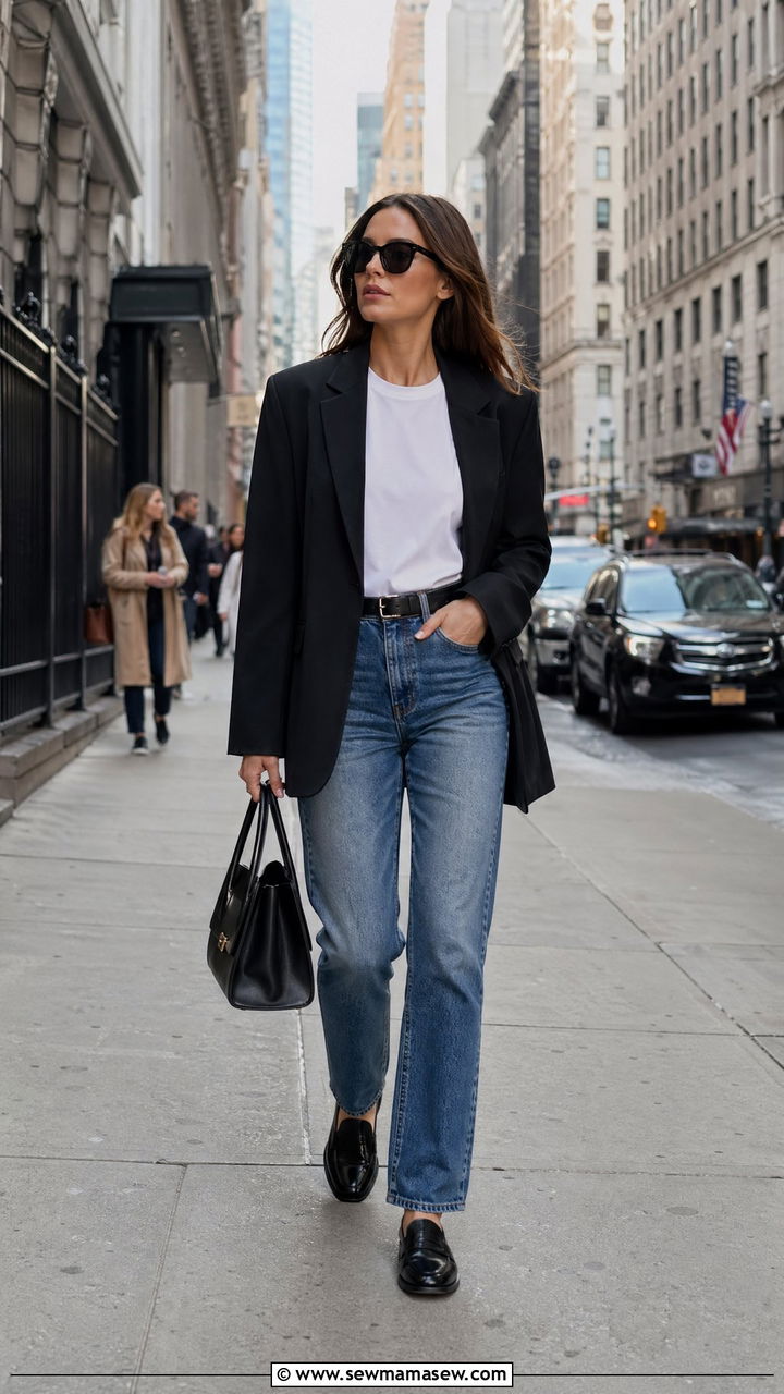 Solo Travel Jeans And Blazer Outfit - 35 Solo travel outfit ideas