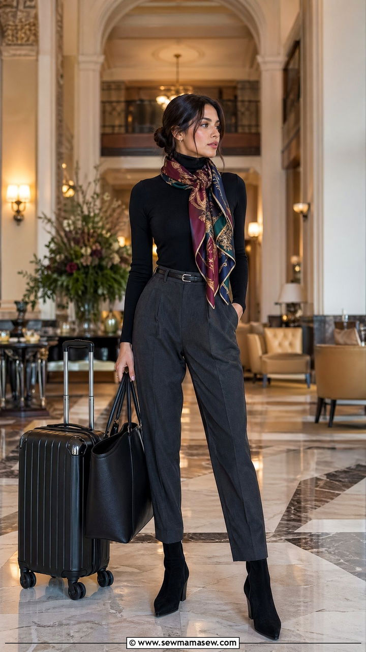 Solo Travel Outfit With Scarf - 35 Solo travel outfit ideas