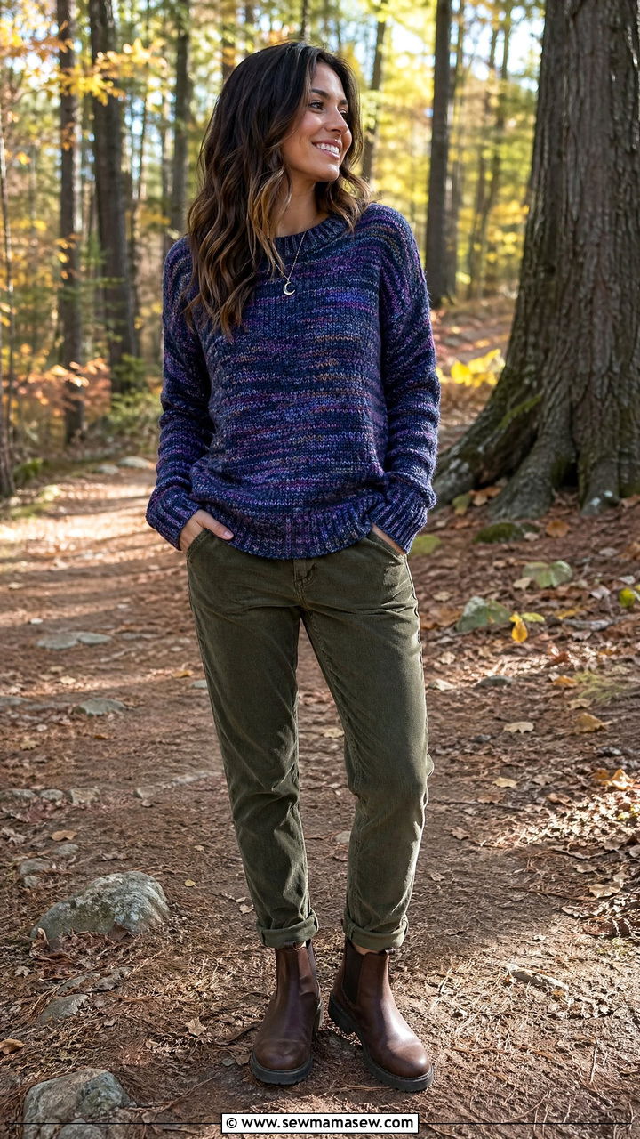 Space Dye Knit Sweater Outfit - 35 celestial outfits for women