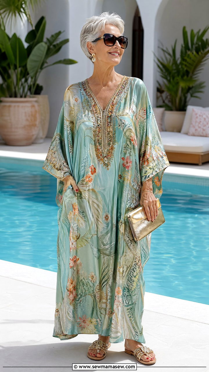 Stylish Kaftan Outfit - 35 Summer outfits for women over 60