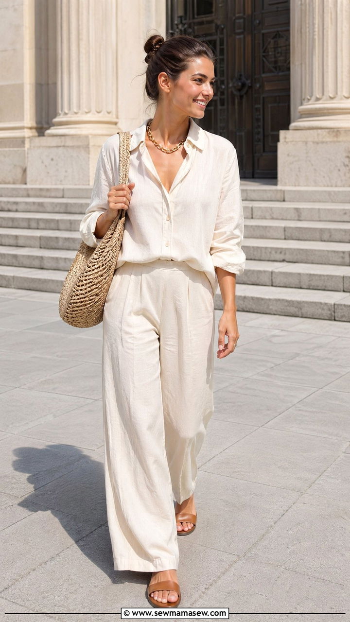 Summer Linen Matching Set Courthouse Wedding - 35 Courthouse wedding outfits