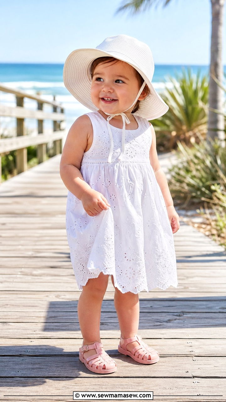Sun Hat and Sundress Outfit - 30 Baby girl outfit ideas