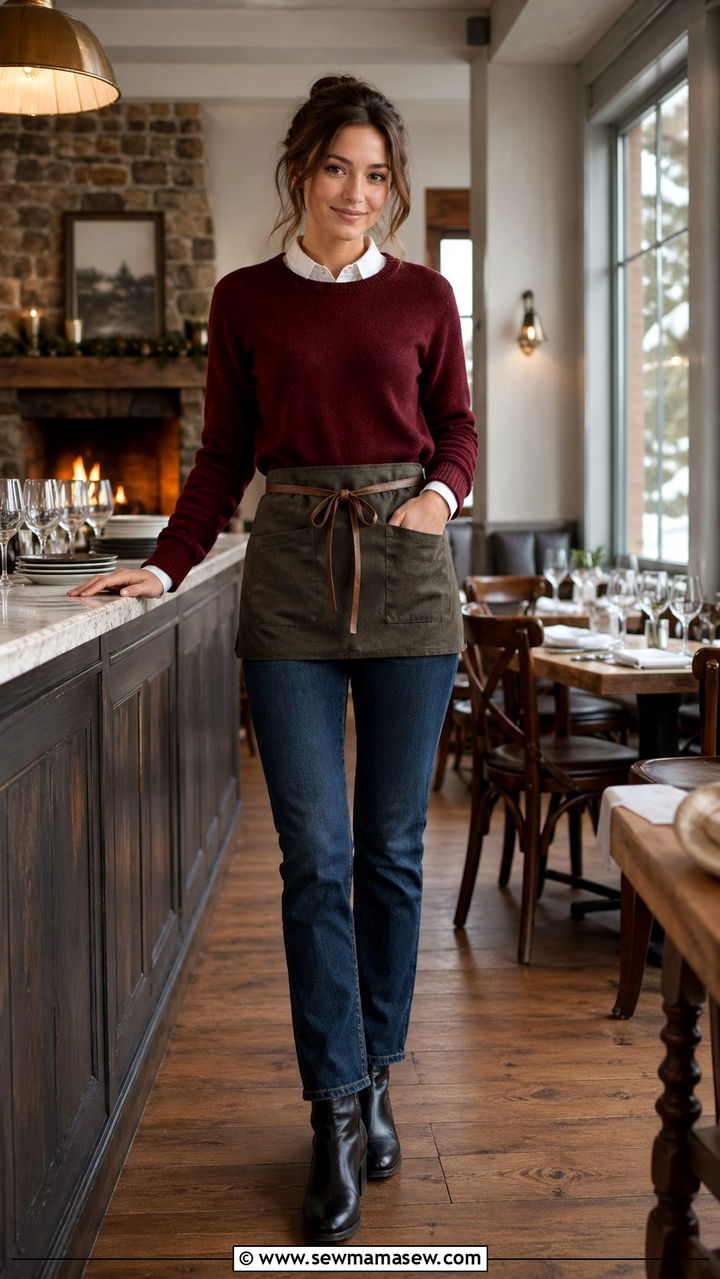 Sweater And Dark Jeans Winter Server Outfit - 30 Server outfit ideas