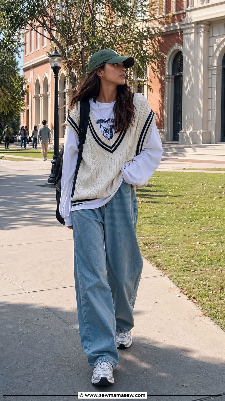 Sweater Vest Outfit For College - 35 Sweater vest outfit ideas