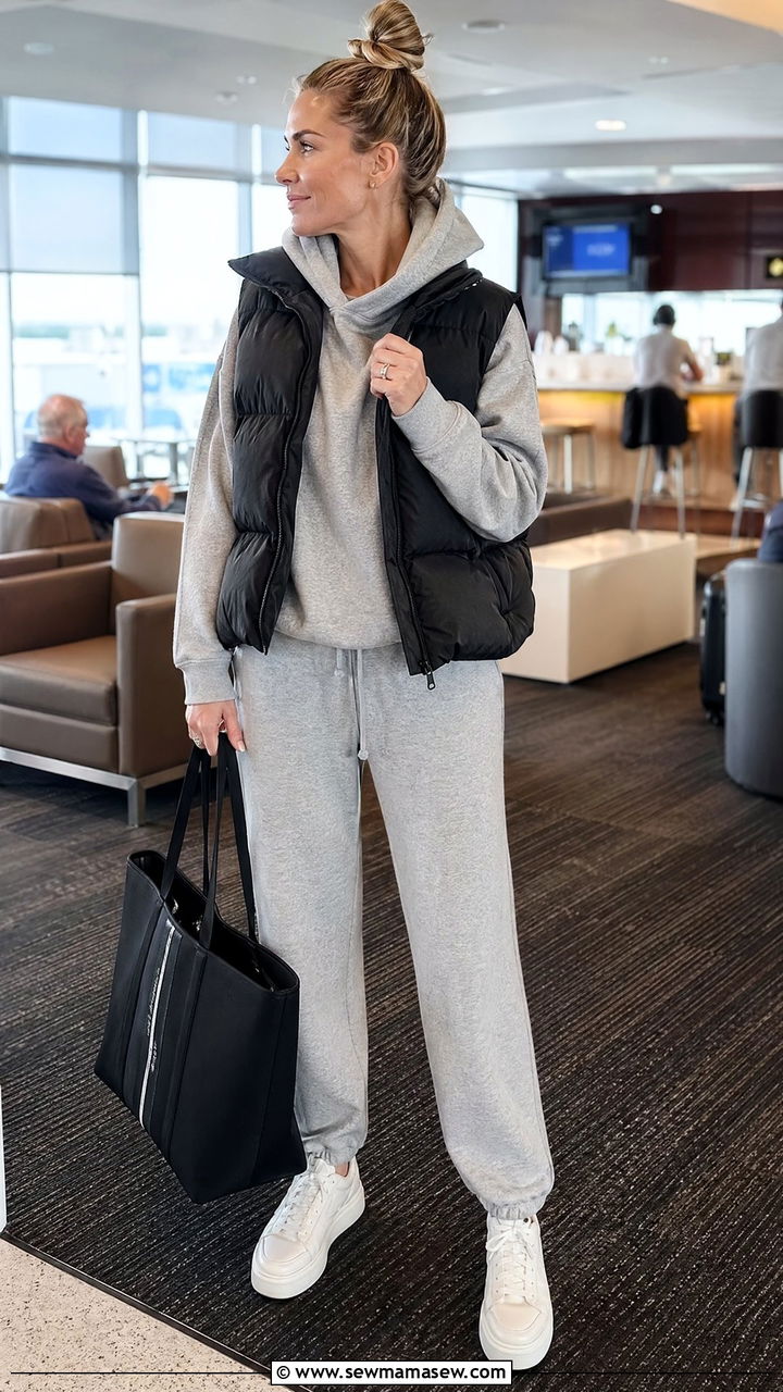 Sweater with joggers and platform sneakers - 35 Sweater weather outfit ideas
