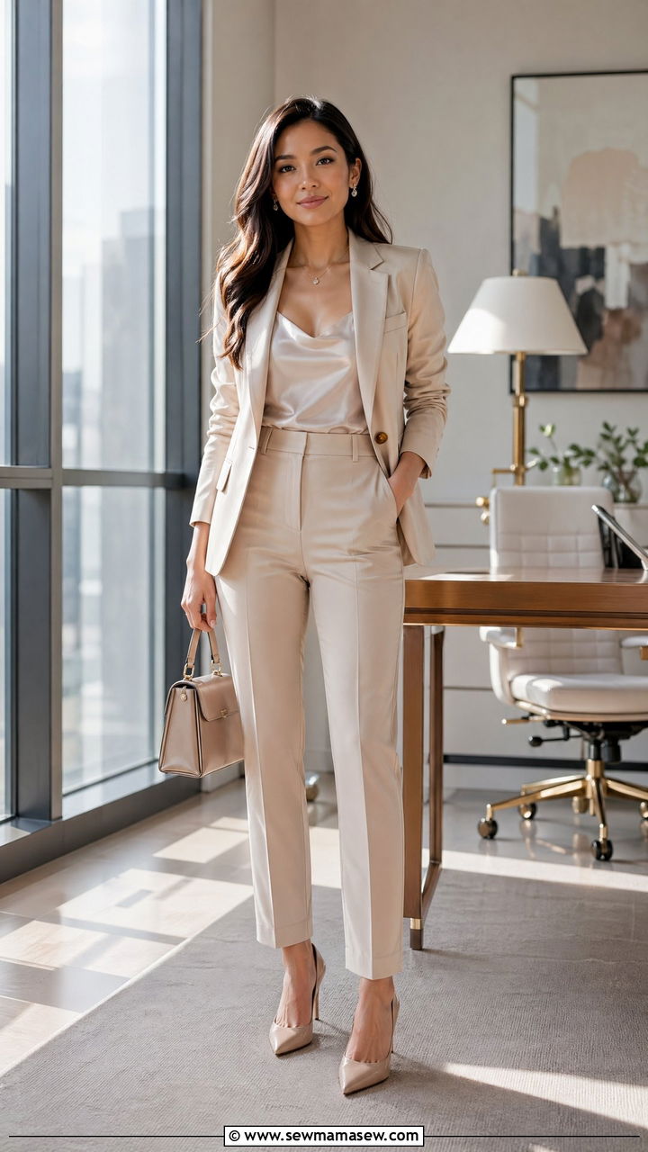 Tailored Blazer and Trousers Set - 35 Cute outfits for petite women