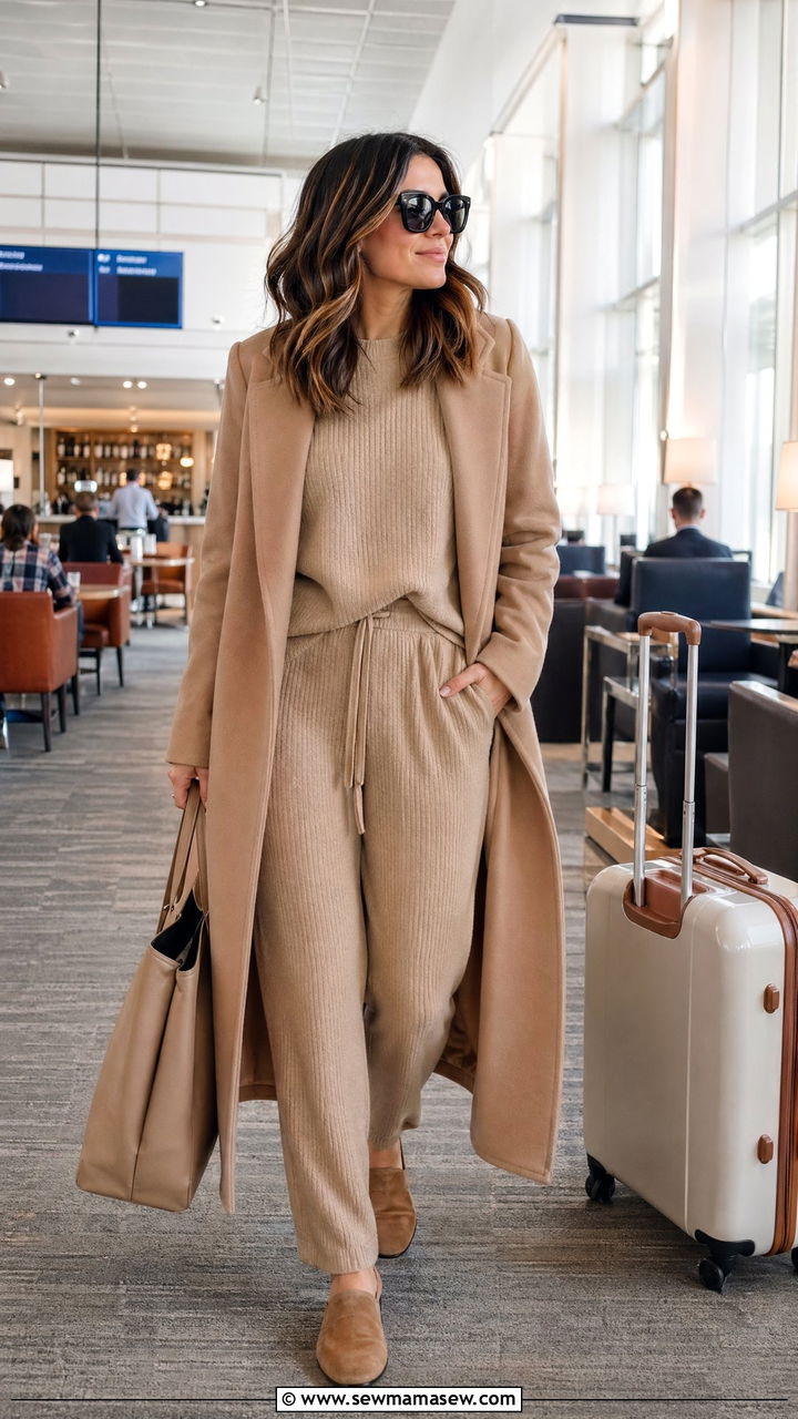 Tan Knit Matching Set - 35 Tan outfit ideas