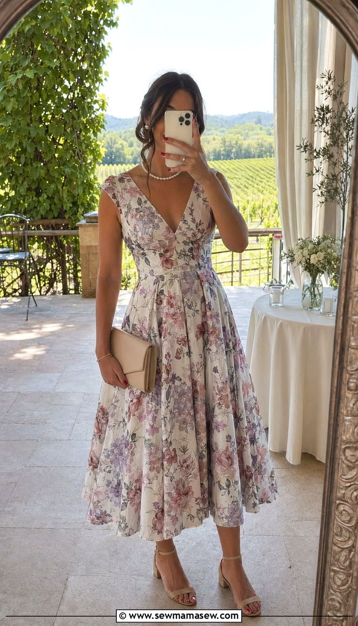 Tea Length Dress Wedding Guest Outfit - 30 wedding guest outfits for short torso women