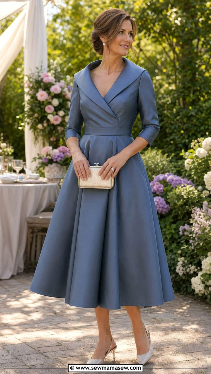 Tea Length Dress for Wedding Guest Mom - 30 wedding guest outfits for moms
