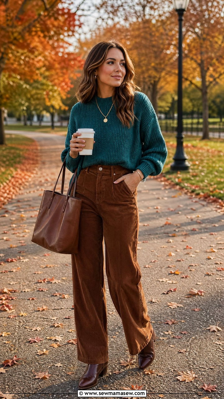 Teal And Brown Fall Outfit - 35 Teal outfit ideas