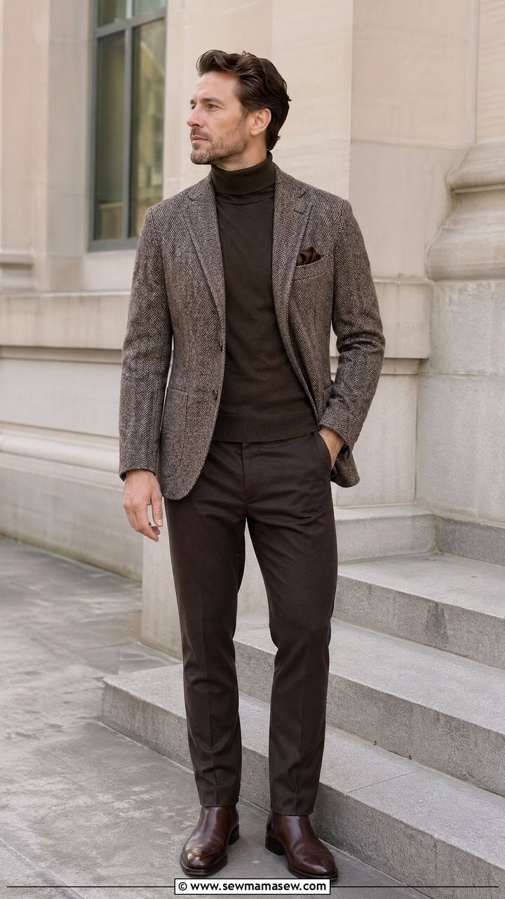 Textured Sport Coat with Dress Trousers - 35 Courthouse wedding guest outfits