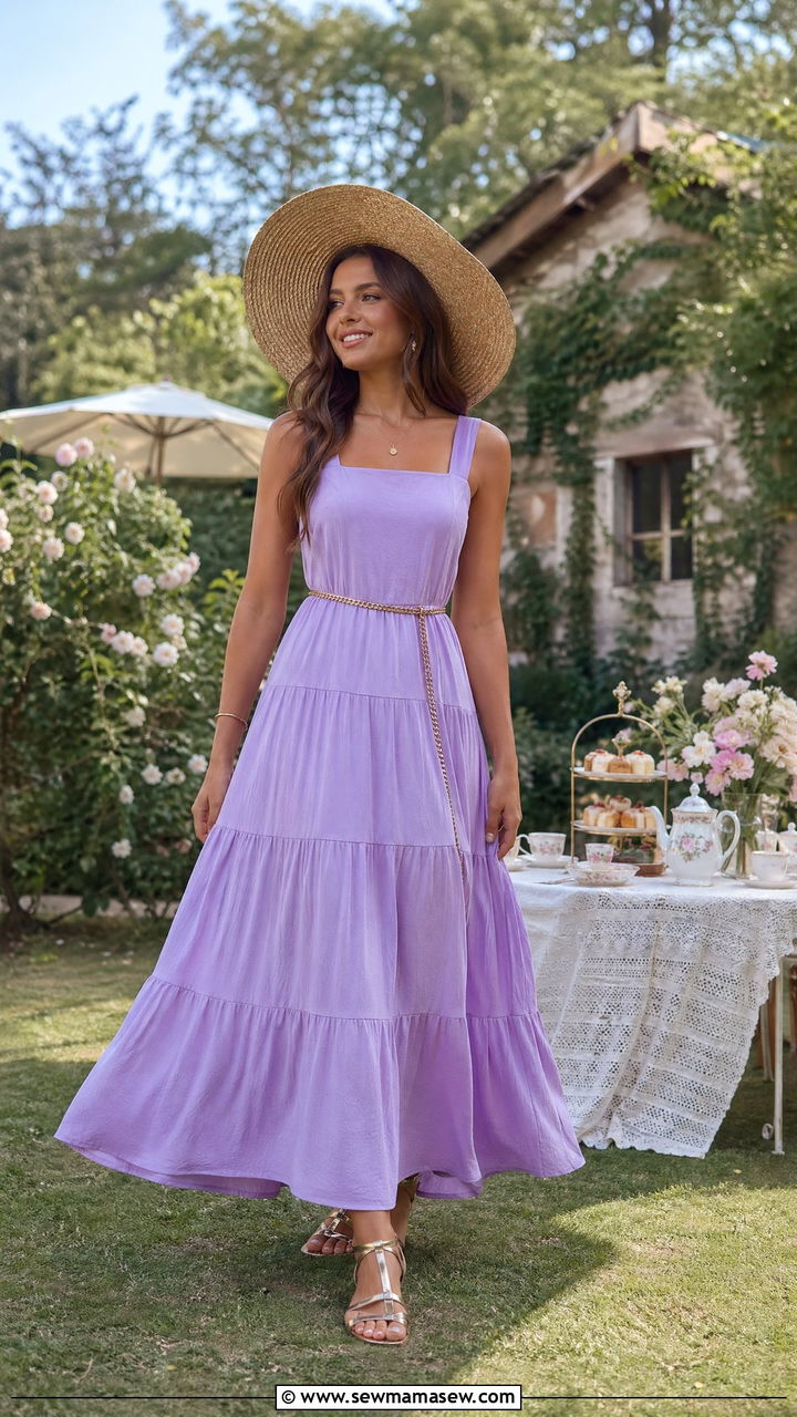 Tiered Maxi Dress Spring Romantic Outfit - 35 spring romantic outfits