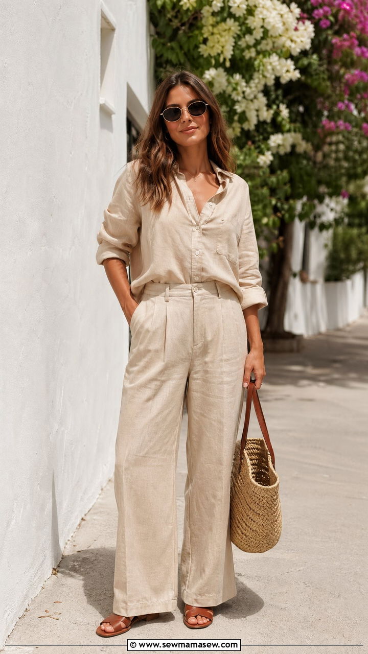 Tonal Beige Co Ord Set - 35 spring minimalist outfit ideas