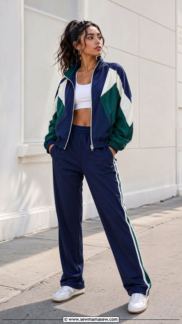 Track Jacket and Track Pants Outfit - 35 Trendy gym outfit ideas
