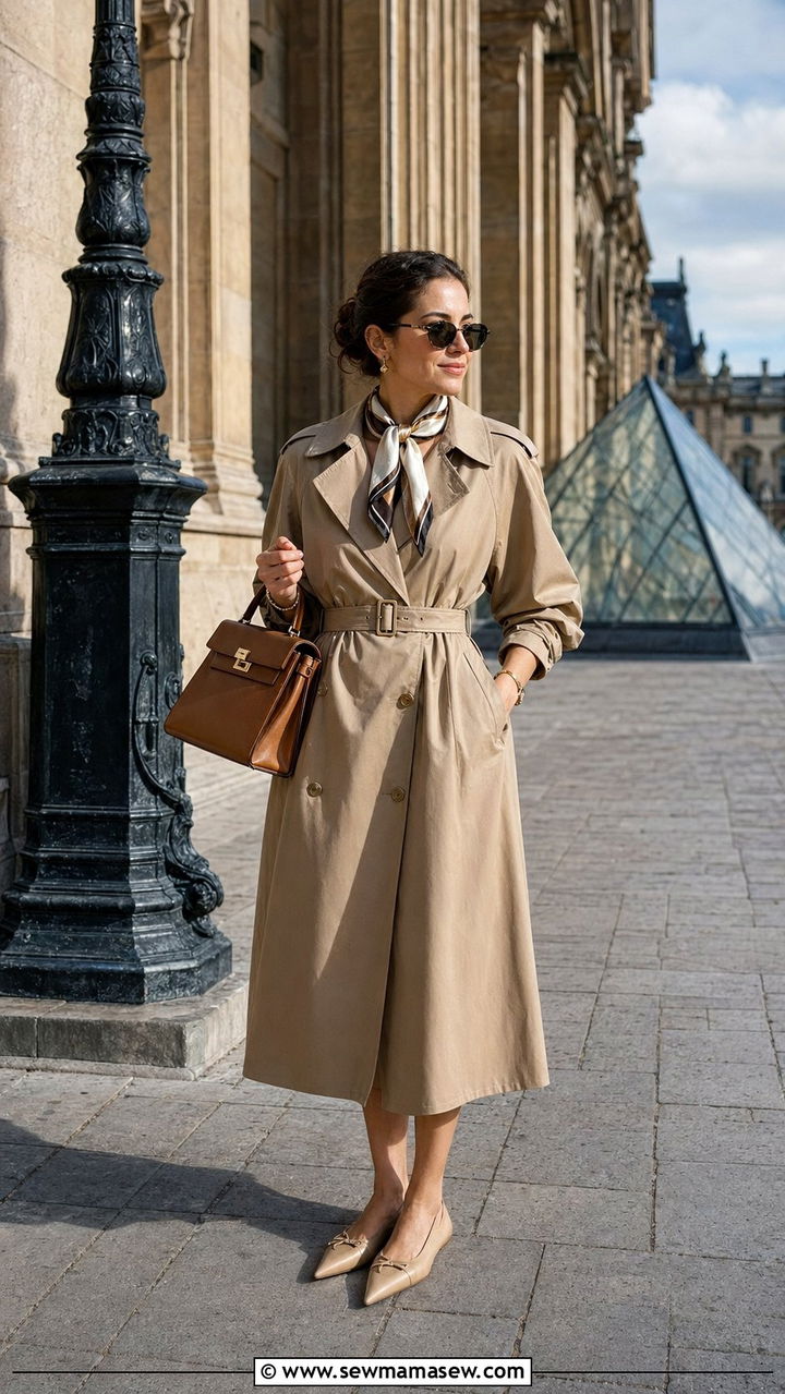 Trench coat dress museum outfit - 35 museum outfit ideas