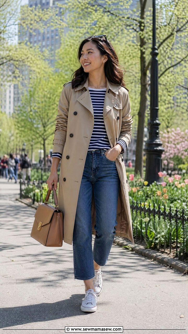 Trench coat spring shopping outfit - 35 shopping outfit ideas for women