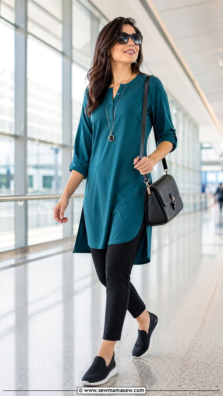 Tunic Top And Ankle Pants Walking Outfit - 35 walking outfit ideas for women
