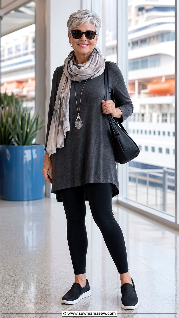 Tunic with Leggings Cruise Travel - 35 what to wear on a cruise