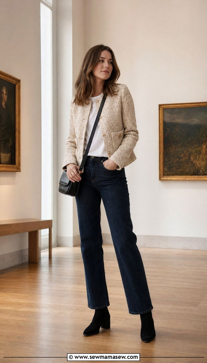 Tweed Jacket Outfit - 35 Old money wardrobe essentials