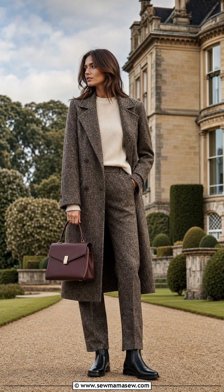 Tweed trench coat outfit - 35 Quiet luxury outfits 2026