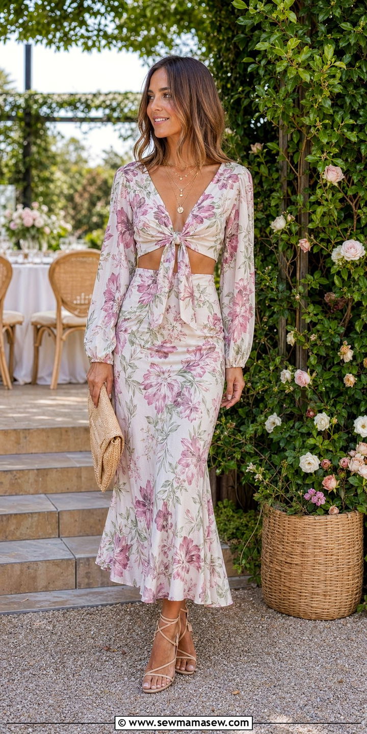Two Piece Set Wedding Guest Outfit - 30 what to wear to a spring wedding guest