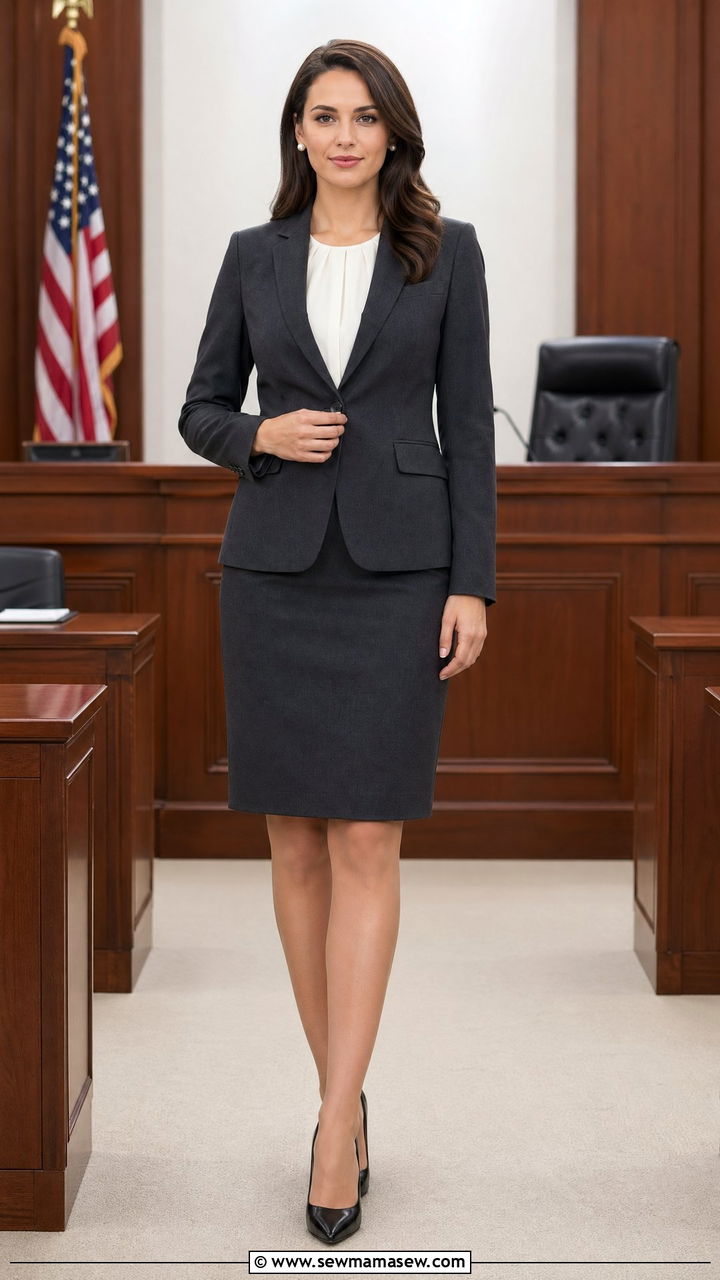 Two Piece Skirt Suit For Court - 35 Court appearance outfit ideas